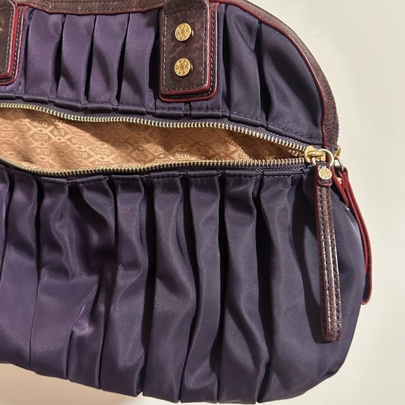 MZ Wallace Bedford Bea rare ombré logo nylon bag in Purple eggplant pleated hobo - Picture 14 of 16